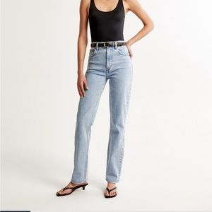 Abercrombie 90s straight ultra high rise 12 LONG